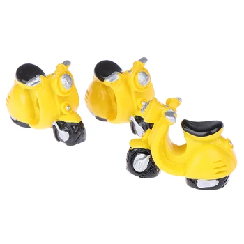 

New 1pc Colorful Dollhouse Fairy Motorcycle Crafts Micro Landscape Miniature Resin Tricycle Garden Doll Houses Decoration