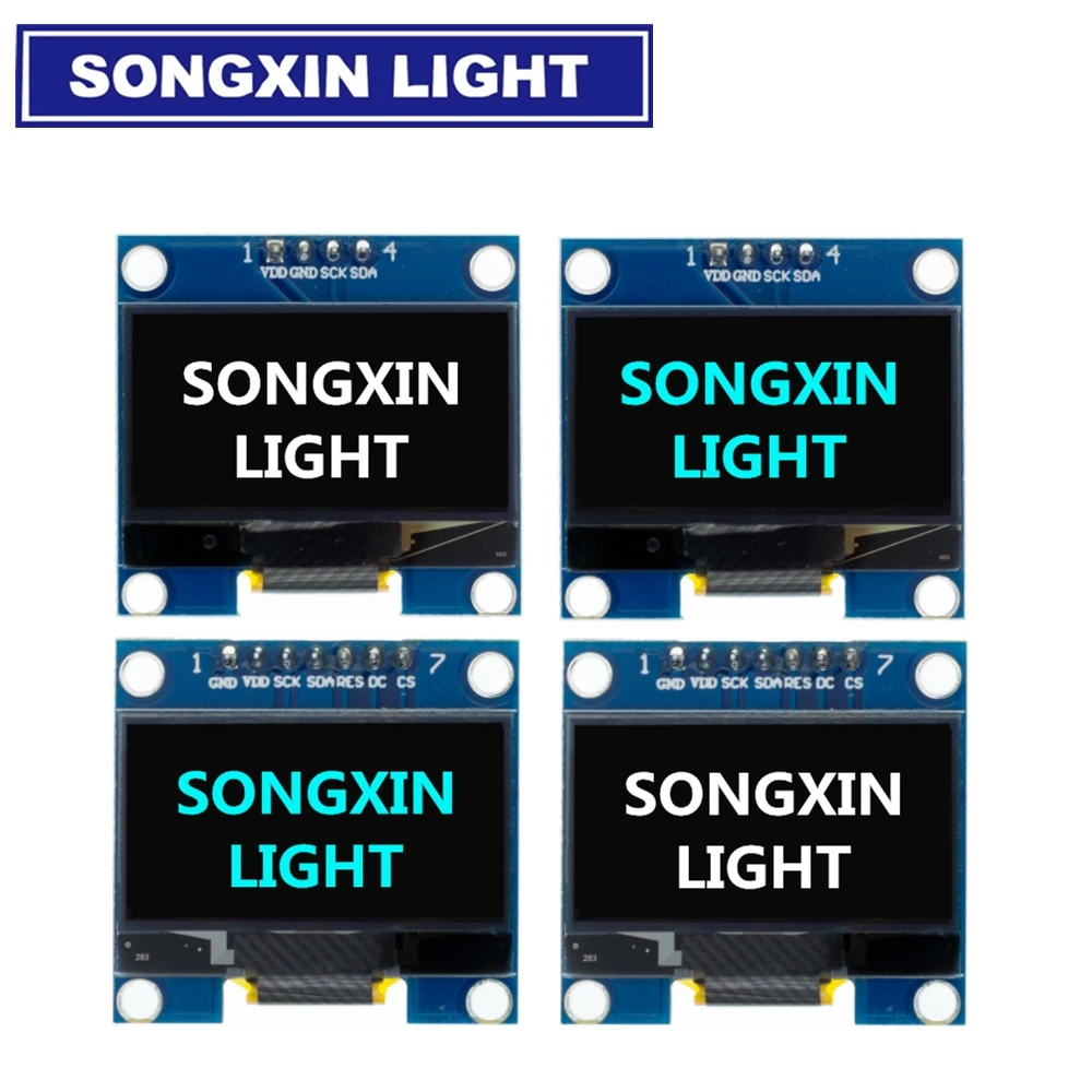 1 pces módulo oled de 1.3 polegadas branco/azul spi/iic i2c comunicar cor 128x64 1.3 polegadas oled lcd módulo de exibição led 1.3 "módulo oled|Módulos LCD| -