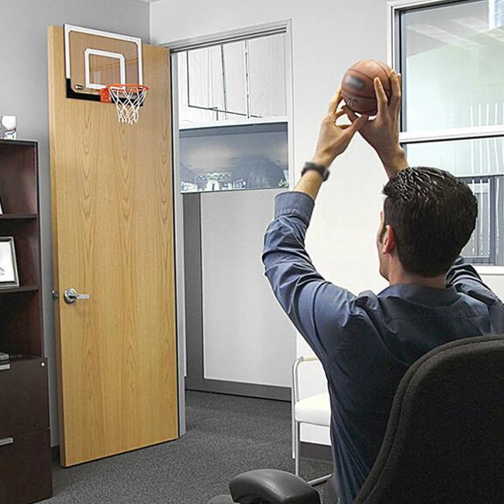 Баскетбольный Обруч Набор Мини офисная спортивная игрушка Настенный Прозрачный Крытый с шариком детский Небьющийся щиток стальной обод