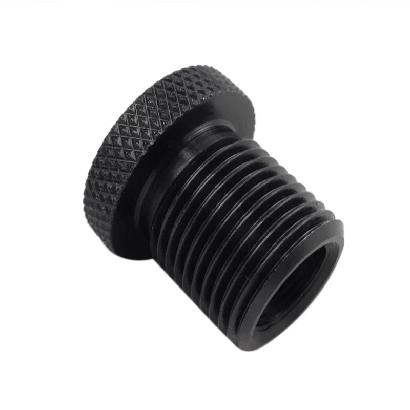 1Pcs Automotive Car Oil Filter Threaded Adapter 1/2-28 To 3/4-16 Black