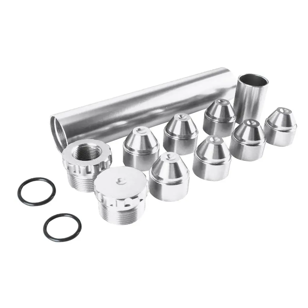6in 5/8''-24 Fuel Oil Filter with Cone Filter Element & End Caps Silver