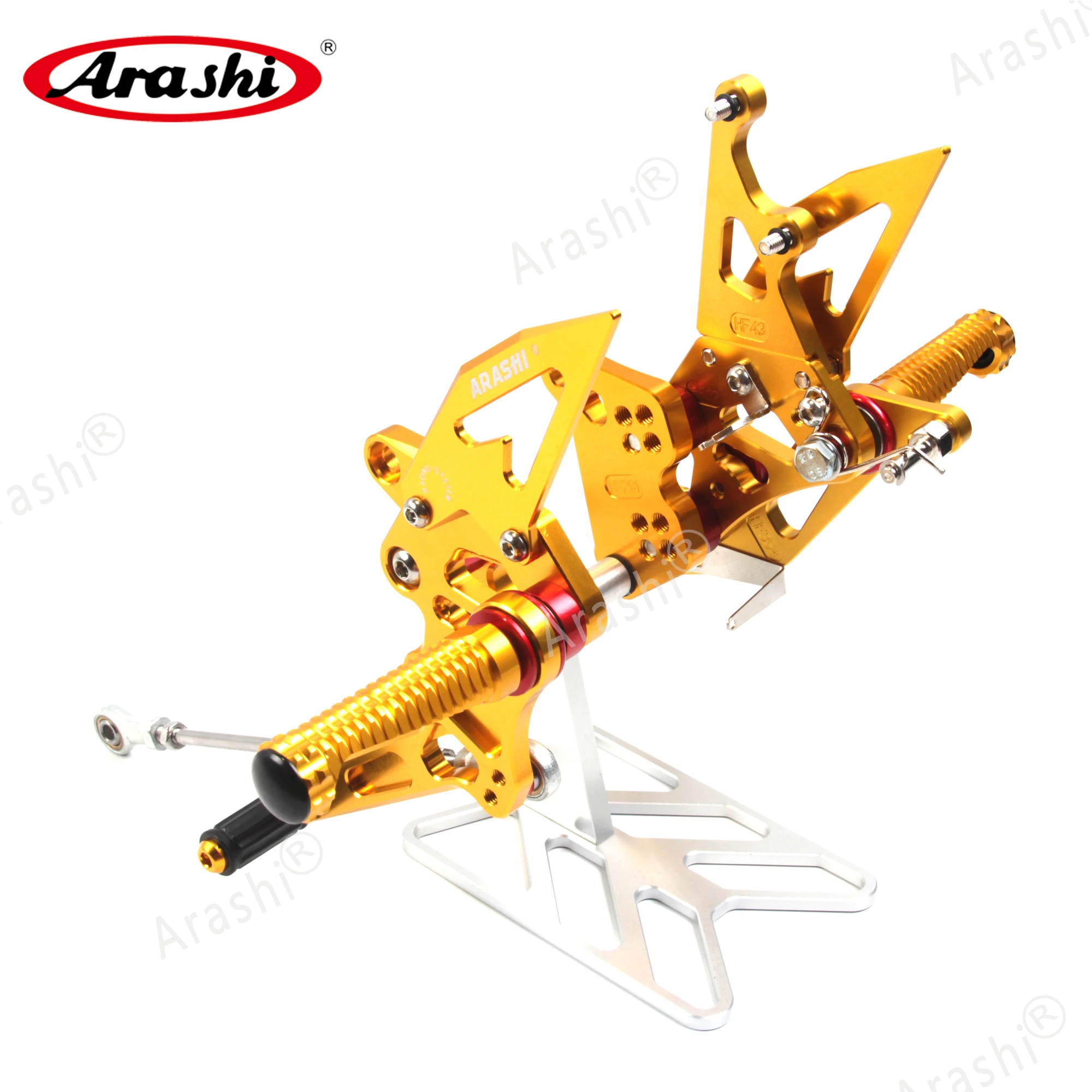 Arashi 1 комплект ЧПУ Регулируемый подножек для SUZUKI HAYABUSA GSXR1300 GSX1300R 2008- GSX-R GSXR 1300 2009 2010 2011 2012 2013