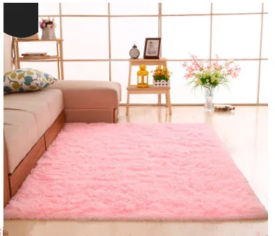 Light Pink Супер мягкий ковер из шелковой шерсти, современный ковер для дома, шелковые Коврики для спальни, Детский ковер для детской комнаты, Детский ковер - Цвет: Light Pink