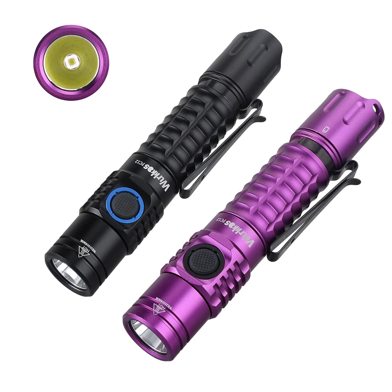 Wurkkos FC12 2000lm LED Flashlight Rechargeable 18650 EDC Flashlights