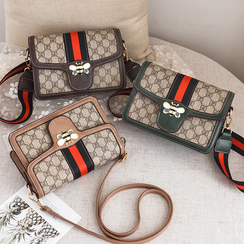 

3 New Style WOMEN'S Bag Europe And America Fashion Printed Shoulder Bag Versatile Shoulder Square Sling Bag