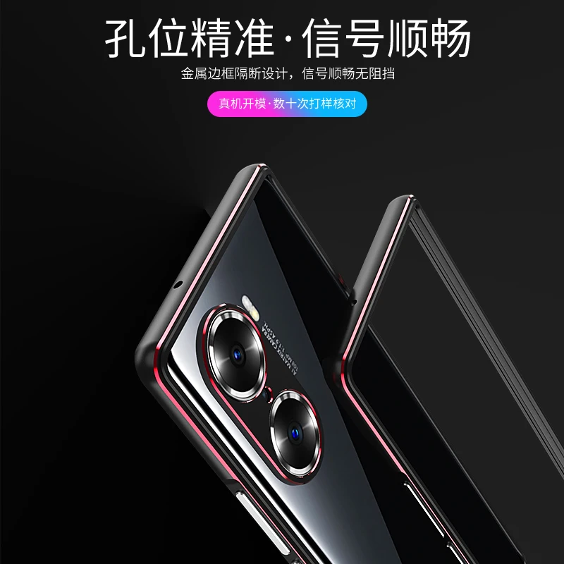 Bumper Case For Honor 60 Pro Metal Aluminum Frame For Honor60 Pro Luxury Shockproof Phone Accessories