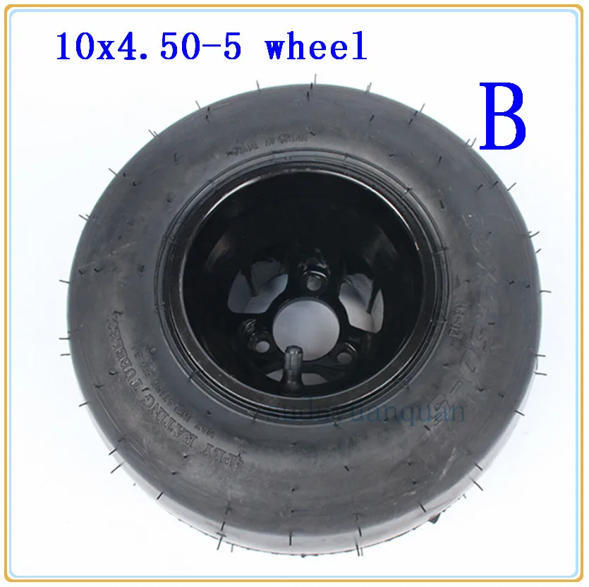 GO KART wheel front 10X4.50-5 Inch Aluminum Alloy Wheel Rim Hub and vacuum tire tyre fits for KARTING ATV UTV Buggy go-kart