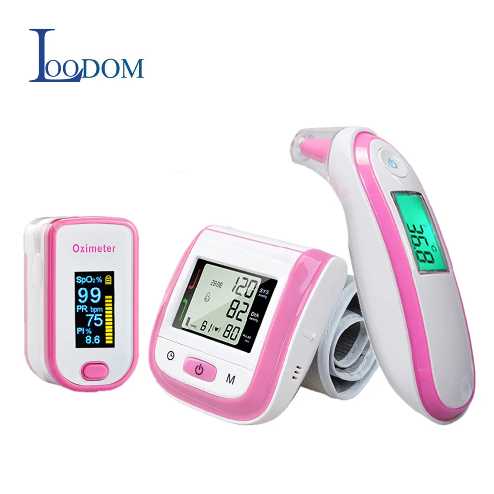 

Loodom OLED finger Pulse Oximeter Baby Thermometer Wrist Blood Pressure Monitor oximetro de dedo termometro digital infravermelh