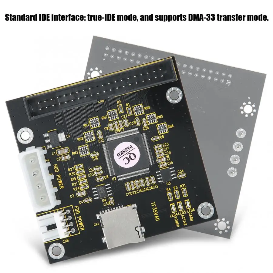 44-стежков на каждые 2,0 мм Мужской IDE/SATA/ATA-33 для жестких дисков Riser Card для DOS/NT4/WINDOWS/Linux
