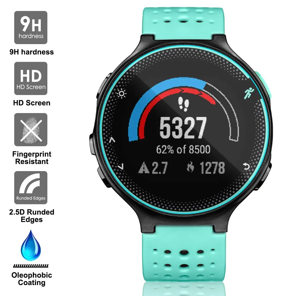 

4pcs Tempered Glass Screen Protector Film For Garmin Forerunner 220/230/235 /620 /630 Sport Smart Watch Bracelet Protective Film