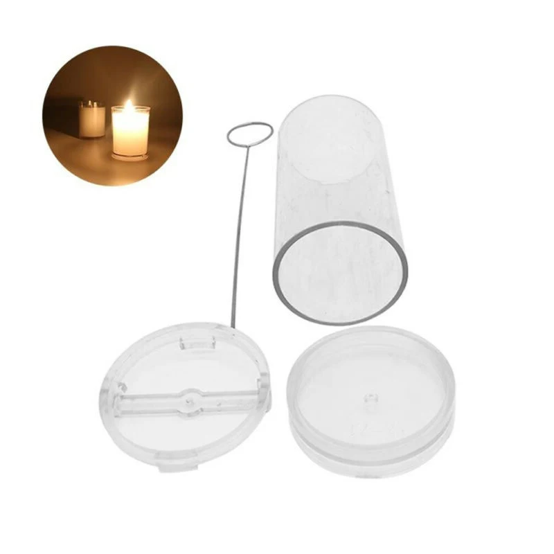 6/8/10CM DIY Craft Plastic Cylinder Pillar Candles Mould Making Mold Tool Kit