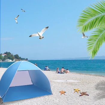 

Beach Pop Up Sun Shelter Outdoor Camping Fishing Beach Lightweight Sun Shelter Black Mesh on the Back