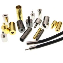 10 шт металлические наконечники конец застежки подходит 2/2. 5/3/4/5/6 мм круглого кожаного ремешка, браслета с Цепочки и ожерелья разъемы для бижутерии, материал для рукоделия Z925