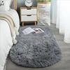 Oval Soft Silkly Plush Carpet Modern Home Decor Living Room Sofa Coffee Table Floor Rug Girl Bedroom Foot Mat Balcony Cushion 1
