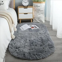 Oval Soft Silkly Plush Carpet Modern Home Decor Living Room Sofa Coffee Table Floor Rug Girl Bedroom Foot Mat Balcony Cushion 1