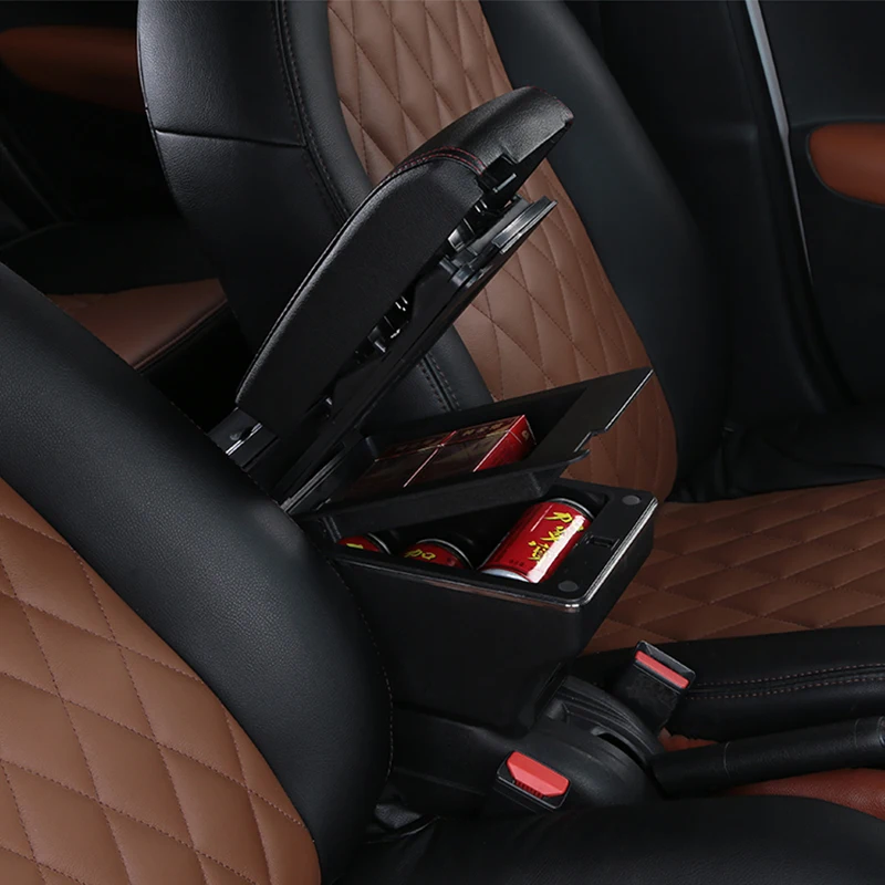 Подлокотник коробка Авто центральная консоль коробка для хранения сиденья Чехол подлокотник чехол для поручней аксессуары для автомобиля для Ford Fiesta