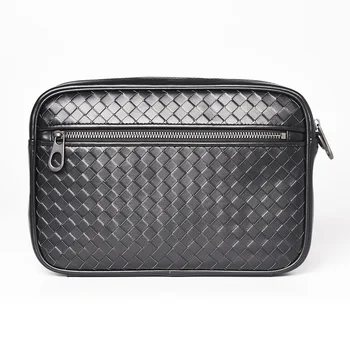 

Men's Clutch Bag Men Bag Wallets Hand Bags Male Day Clutches Luxury Brand Handbag Woven Genuine Leather Cowhide Capacity Purses