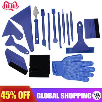 

21Pcs Car Tools Vinyl Wrap Film Sticker Wrapping Tool Installation Kit Auto Window Tint Foil Magnetic Squeegee Scraper