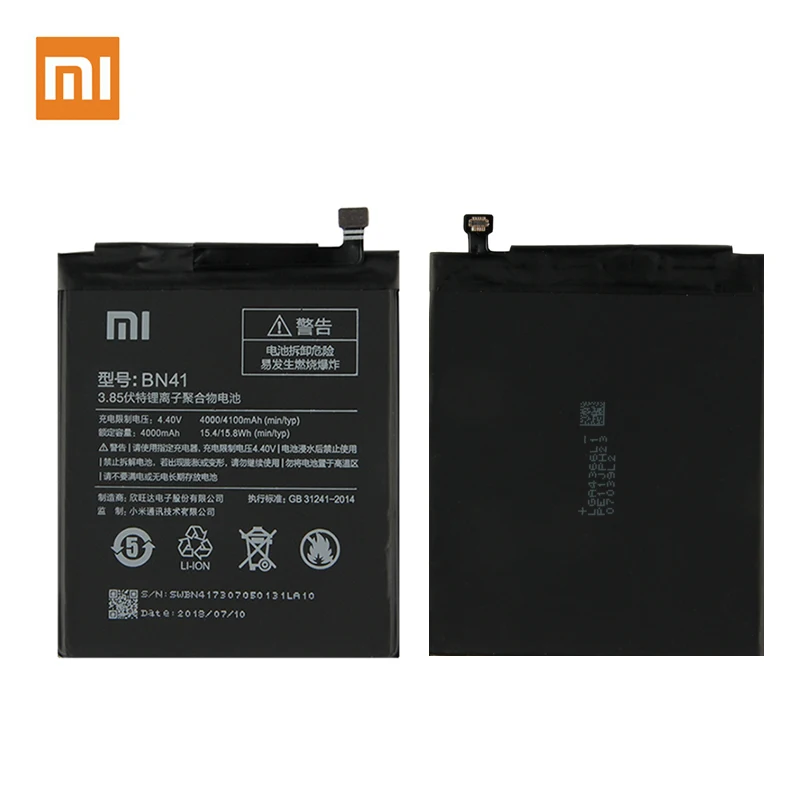 Аккумулятор BN41 для Xiaomi Redmi Note 4/Redmi Note 4X MTK Helio X20 4000/4100 мАч настоящий мобильный телефон Akku+ Инструменты