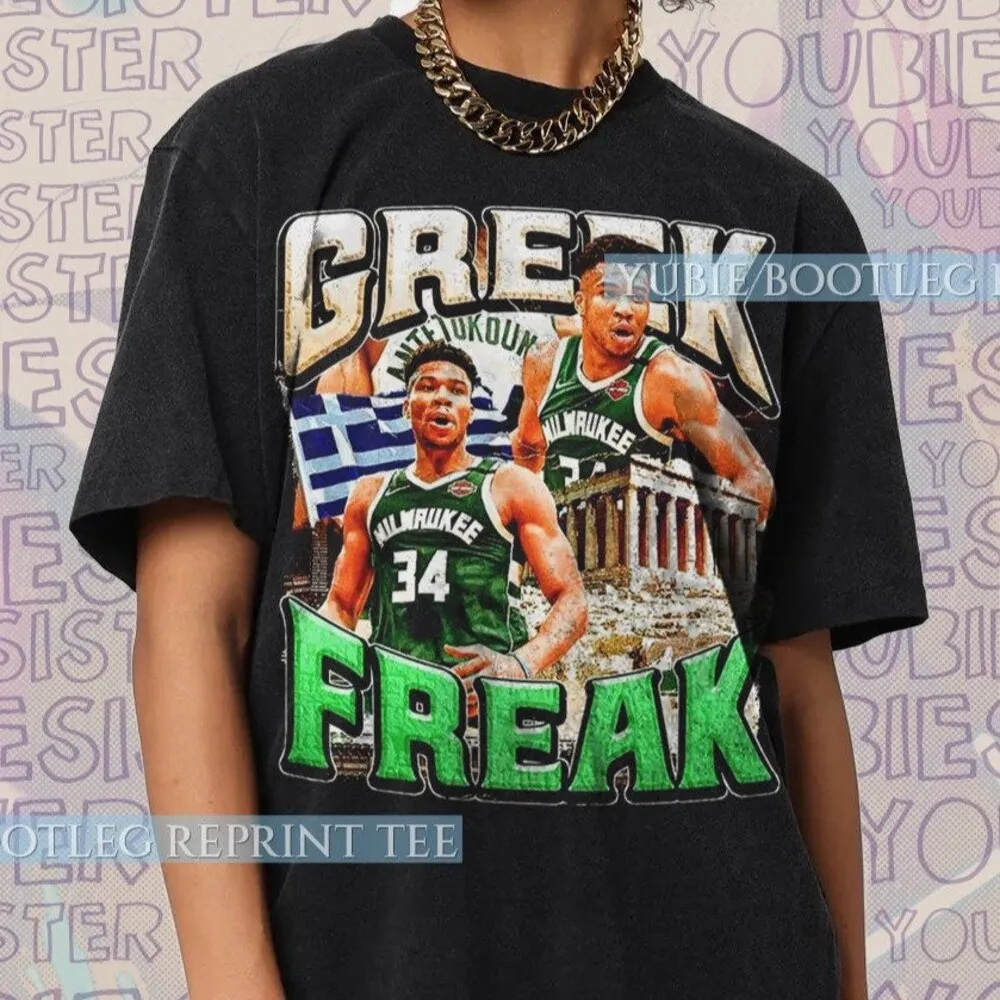 Vintage 2021 Giannis Antetokounmpo Shirt Greek Freak Graphic Unisex Tshirt  Sweatshirt Hoodie Print Art Best Gift Men