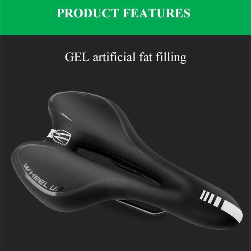 Дышащее мягкое гелевое седло для велосипеда на колесиках, удобное сиденье для горного велосипеда, толстая подкладка, Аксессуары для велосипеда