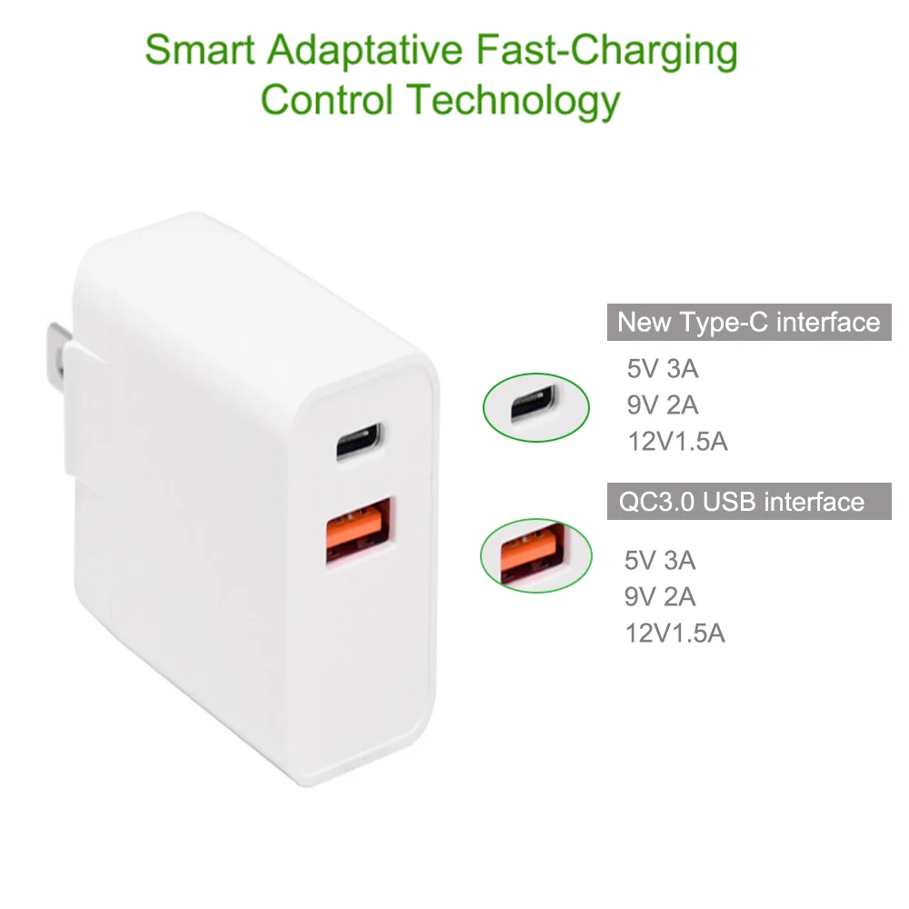 1 шт. адаптер питания type C адаптер USB C быстрое зарядное устройство мульти напряжение QC 3,0 Быстрая зарядка PD планшет настенное зарядное устройство 18 Вт