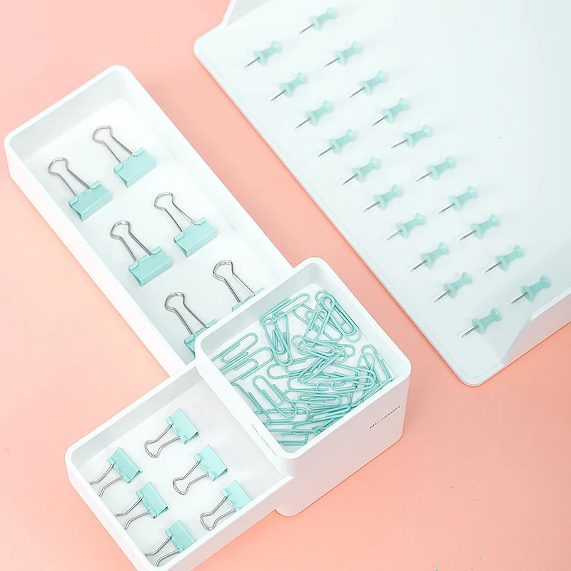 

Deli 78554 Binder Clip Set Push Pin Clip Folder tie piao jia Multi-functional Fishtail Clamp