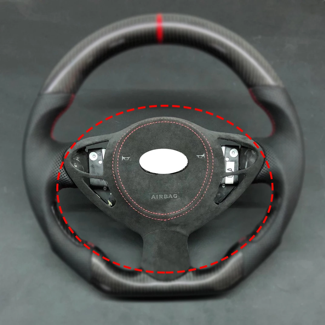 For Infiniti Fx35 Fx37 Fx50 Qx70 Car Steering Wheel Horn Cover Leather