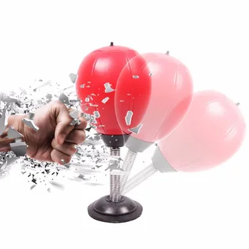 

Desk Top Punching Bag Fighting Inflatables Training Ball Decompression Vent Ball Toy MuayThai Boxing Sandbag Exercise Equipment