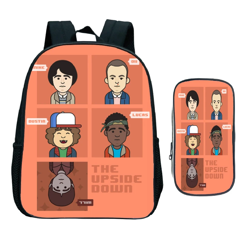 Mochila очень странные дела рюкзак 3 шт./компл. сумка для ланча Карандаш Чехол школьные рюкзаки для девочек-подростков; для мальчиков и девочек, рюкзак для путешествий