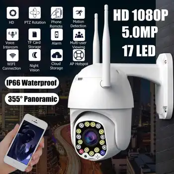 

1080P PTZ IP Camera Outdoor Speed Dome Wireless Wifi Security Camera Pan Tilt 8X Digital Zoom Network CCTV Surveillance Camera