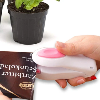 

Portable Mini Household Seal Machine Food Vacuum Sealer Heat Sealer Capper Food Saver Plastic Bags Mini Gadget