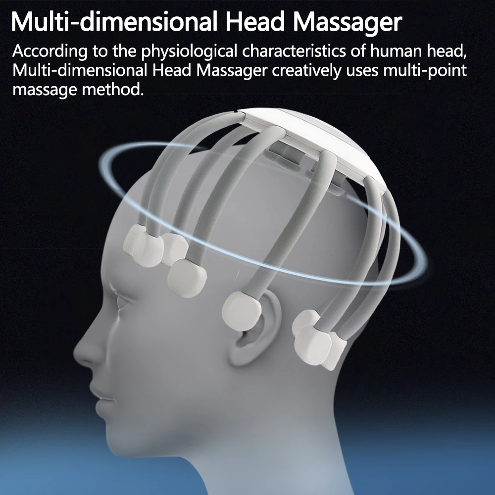 Electric Head Vibration Full Body Massage Relax Scalp Promotes Blood