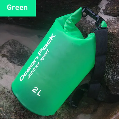 2L/5L/10L/20L/30L открытый сухой водонепроницаемый мешок сухой мешок водонепроницаемый плавающий сухой шестерни сумки для лодок Рыбалка рафтинг плавание - Цвет: 2L Green