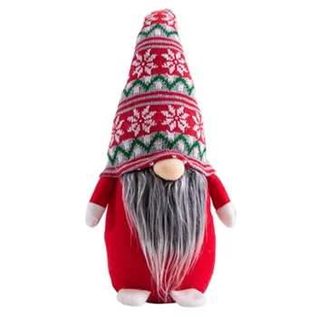 

Handmade Swedish Gnome Tomte Ornaments Stripe Doll Toy Christmas Elf Decoration