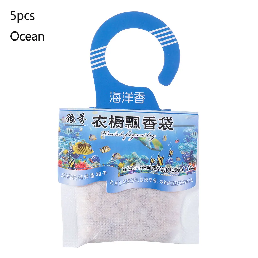 5pcs ocean 5 упаковок натуральных ароматов подвесной мешок для специй в спальню шкаф дезодорирующие бумажные пакетики ароматерапия сумка Шкаф освежители воздуха - Цвет: 5pcs ocean
