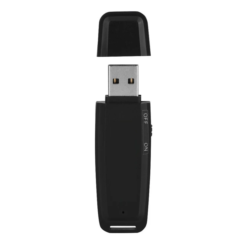 Профессиональный диктофон Micro SD TF карта USB u-диск цифровой аудио записывающая ручка мини диктофон черный - Цвет: Black