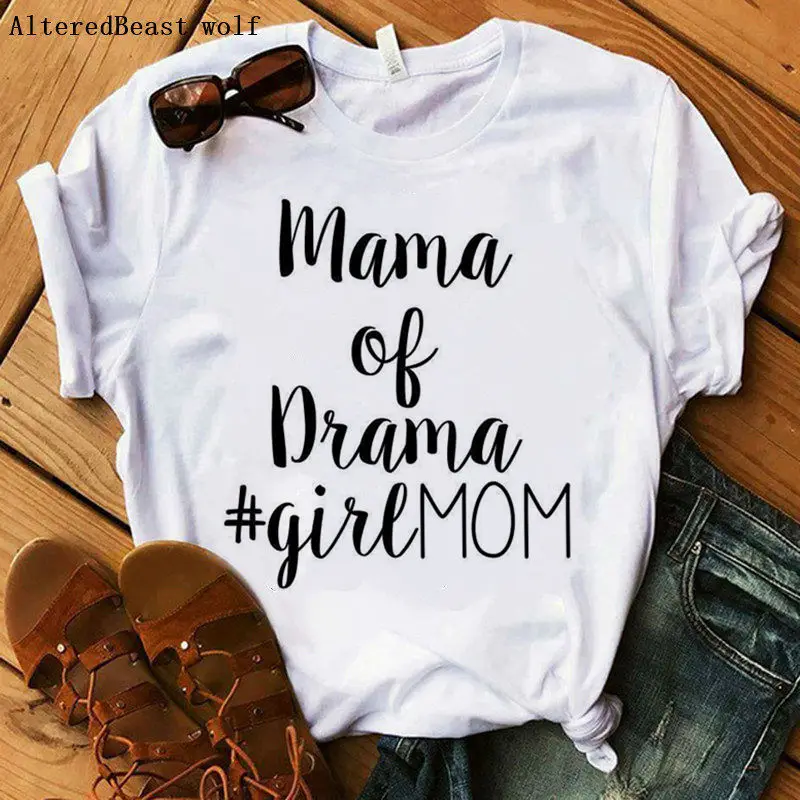 Женская футболка с принтом Mama Of Dina Повседневная коротким рукавом 2020 | одежда