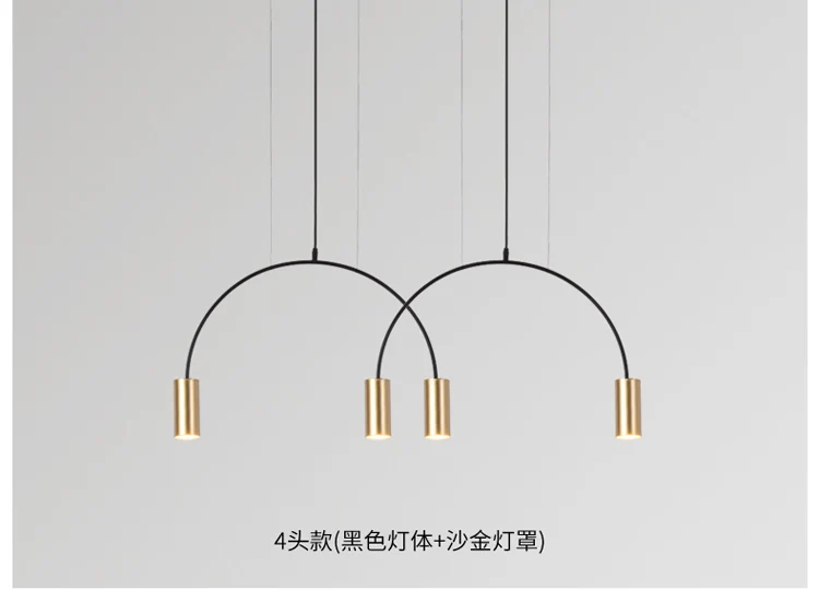 kitchen pendant lighting Modern Minimalist Line Pendant Lights Nordic Golden Restaurant Hanging Lamp Light Luxury Dining Room Bar Suspendu Light Fixtures gold ceiling lights