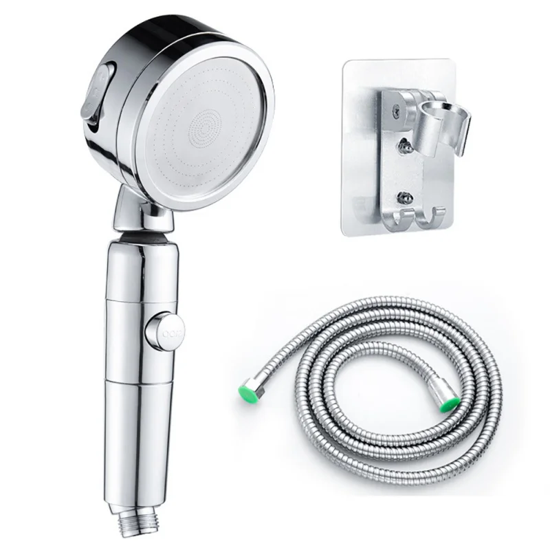 

3 Modes Switch Button Shower Head Plastic Adjustable Bathroom Handles New High Pressure Shower Head