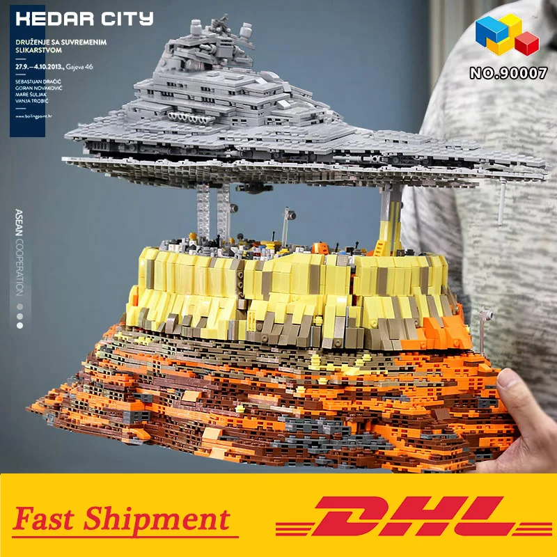 Lepining 90007 Звездные серии войны Империя над Jedha город Совместимость с MOC 18916