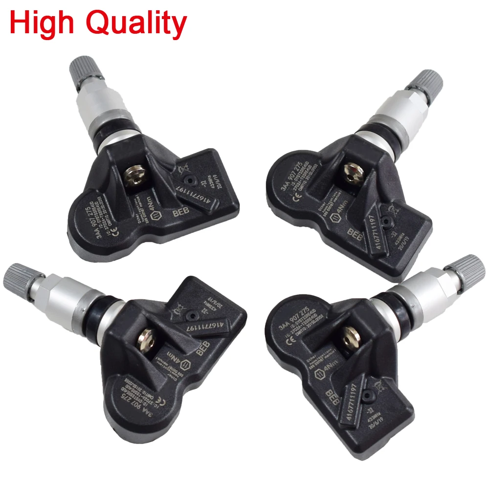 4 шт. 433 МГц датчик давления в шинах TPMS датчик для Volkswagen CC Tiguan 3AA907275 3AA907275B 3AA907275D автомобильные аксессуары