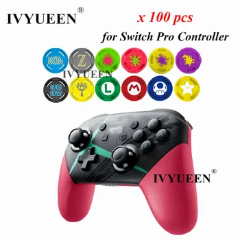 

IVYUEEN 100 pcs Silicone Analog Thumb Stick Caps for Nintend Switch NS PRO Controller Sticks Cap Skin Cover Joystick Grips