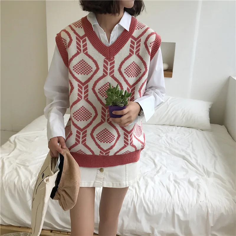 Женский свитер жилет консервативный стиль без рукавов жилет вязаный жилет для женщин весна осень без рукавов chaleco mujer