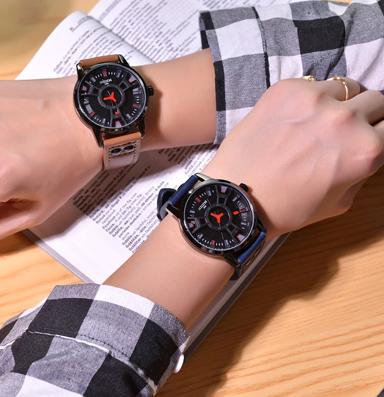 

2019 Fashion Men Women Watches Luxury Mens Leather Ladies Watches Women's Quartz Wristwatch Young Girl Watchproof reloj mujer