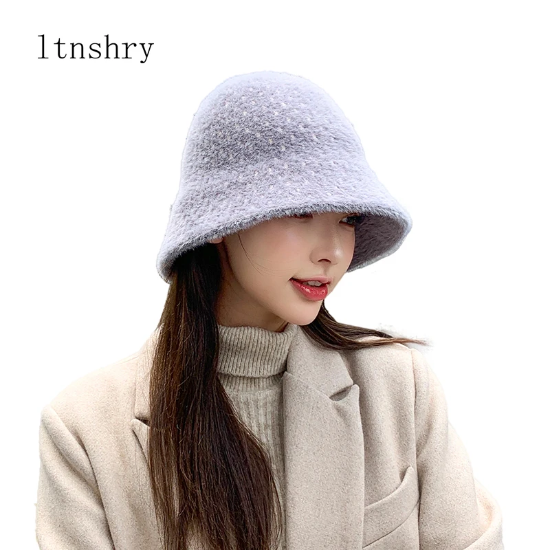 Tanio 2021 kapelusz zimowy moda damska jednokolorowy kapelusz