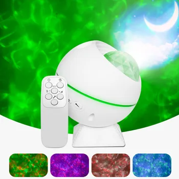 

Moon Projection Led Adjustable Compact Voice-Controlling Water Wave Projection Light With Remote Controller Projection Light