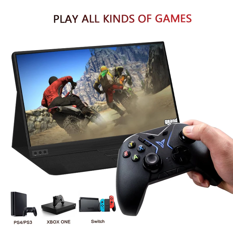 Портативный монитор KSOPUERT игровой Full HD IPS с USB C Mini HDMI Type для ноутбука ПК телефона Xbox