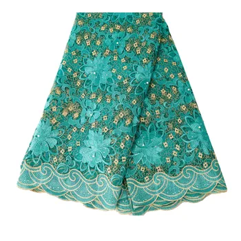 

African Lace Fabric with pearl 2020 High Quality Lace African Guipure Cord Lace Embroidery Nigerian Wedding Lace Fabric