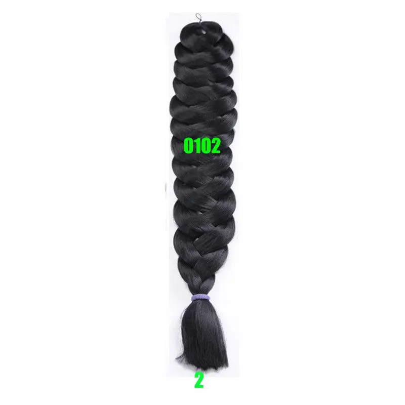4" Kanekalon Jumbo Braid длинные вязанные синтетические волосы для наращивания твист 165 г J - Цвет: Серый